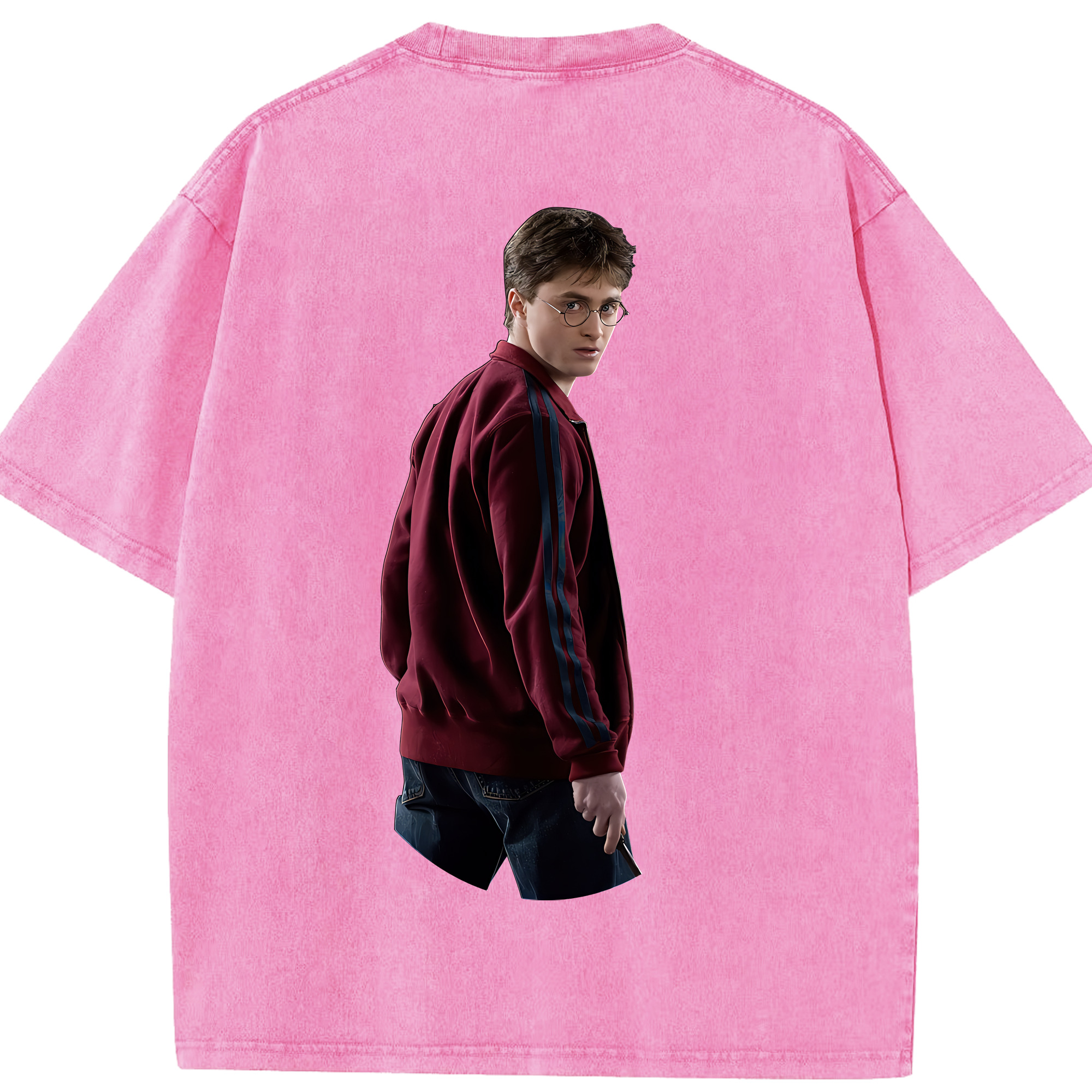 （画像用） Harry Potter ハリー・ポッターシリーズ 綿100% ヴィンテージ風 半袖Tシャツ（背面プリント）